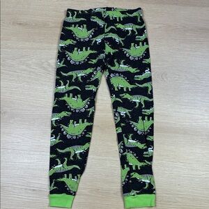 Carter's Gray Pajama Pants Green Dinosaur Print size 7